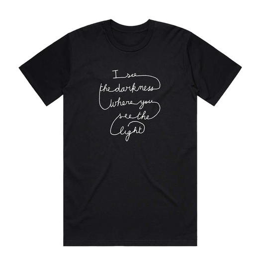 'I see the darkness' T-shirt Black